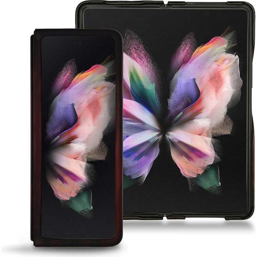 Noreve Lederschutzhülle (Samsung Galaxy Z Fold3), Smartphone Hülle, Rot