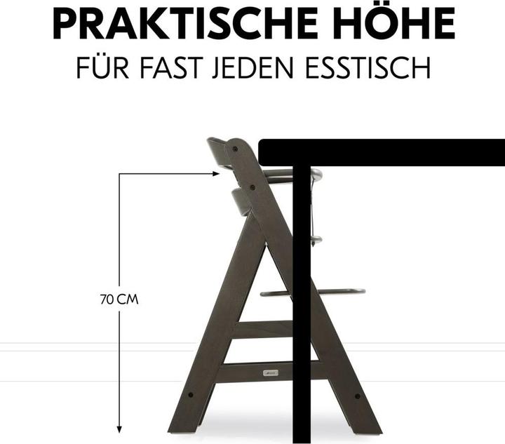Produktbild Hauck Hochstühle Hochstuhl Alpha Plus Select Charcoal - im Sparset (Hochstuhl Sitzerhöhung)