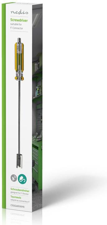 Image du produit Nedis Tournevis Connecteur F Acier Transparent/Jaune