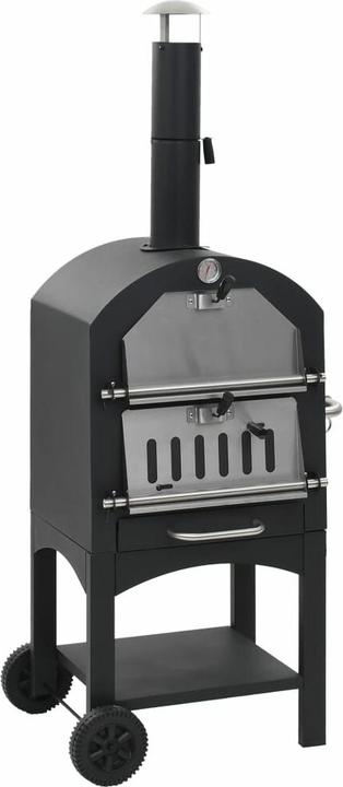 vidaXL Garden Charcoal Pizza Oven with Firebrick (Pizza oven wood)