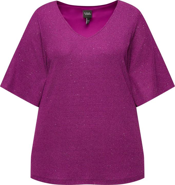 Actual product image Ulla Popken Sparkling Layered Short Sleeve Tee (42, 44)