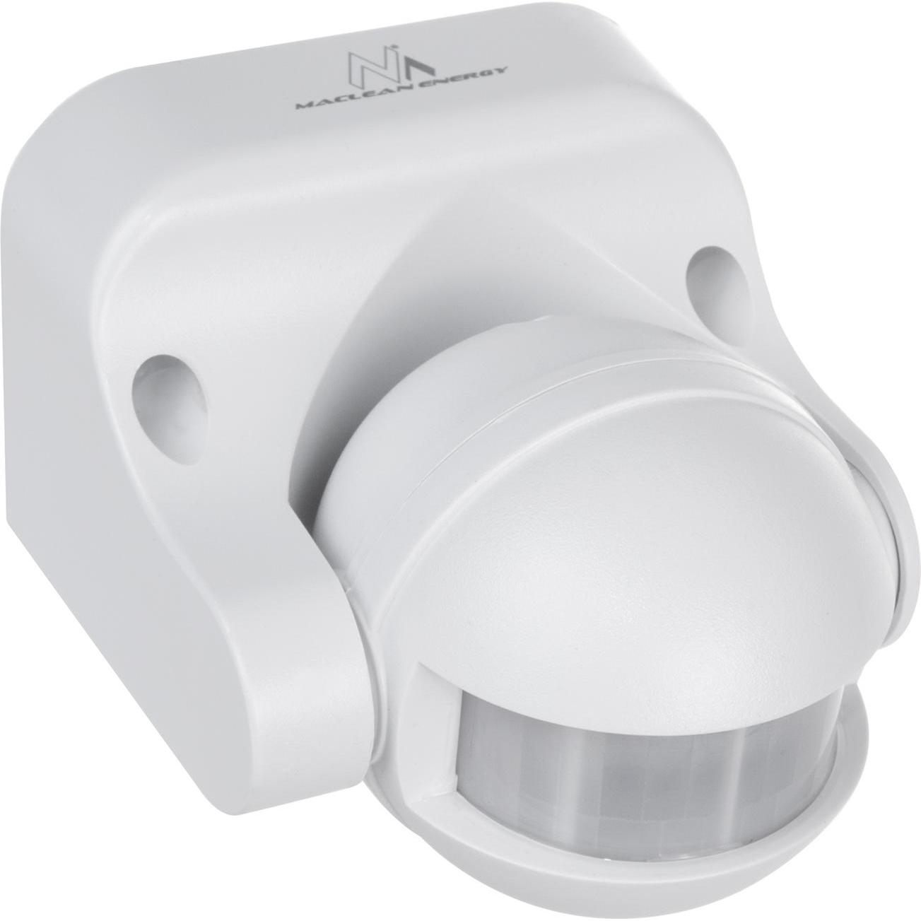 Maclean, Rilevatore di movimento, Judesio jutiklis PIR, infrarossi, IP44, balta, portata 12m, carica massima 800 (12 m)