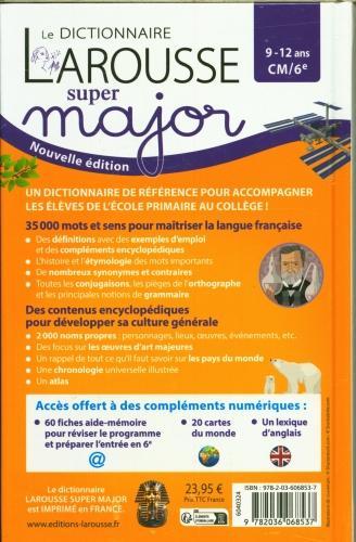 Produktbild Le dictionnaire Larousse super major, 9-12 ans, CM-6e (Französisch, Collectif, 2025)