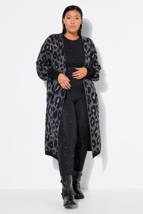Image du produit Studio Untold Cardigan oversize long. Motif léopard scintillant (58)