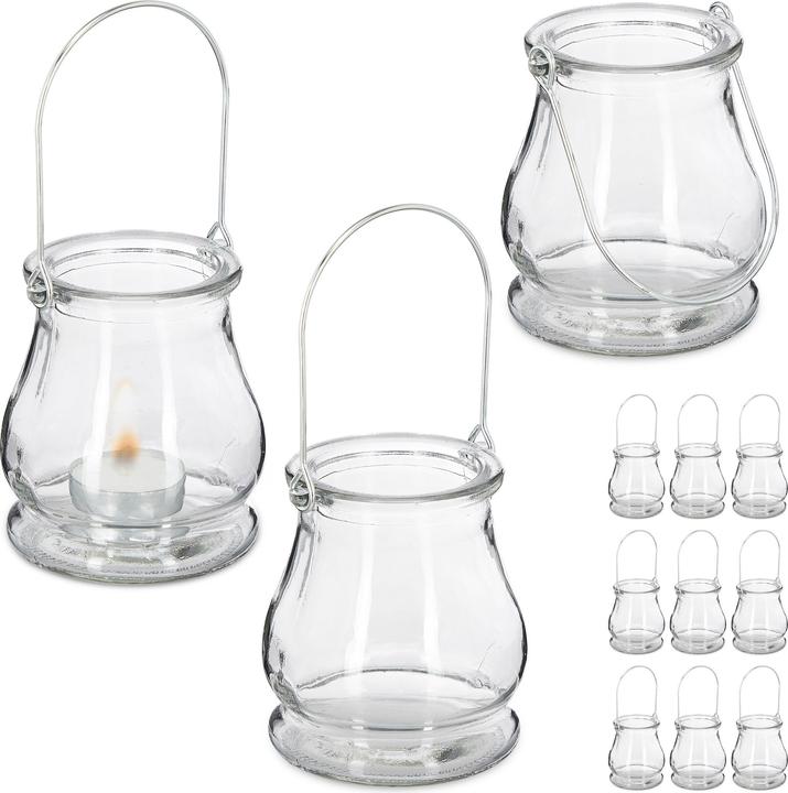 Immagine prodotto Relaxdays 12x lanterna (12 x, 8,5 x 8,5 x 10 cm)