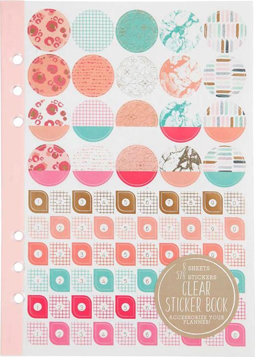 Actual product image Creativ Company Sticker book watercolour A5 for planner, 578 pieces.