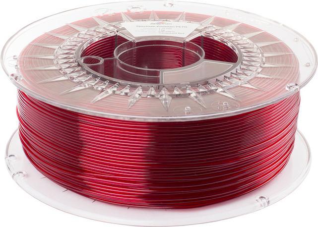 Immagine prodotto Filamento PETG trasparente rosso 1.0kg 2.85mm (PETG, 2.85 mm, 1000 g, Trasparente)