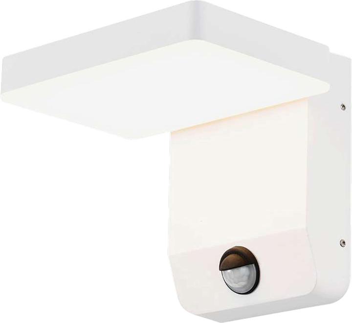 Produktbild V-TAC VT11020150W 20W LED Wandleuchte Sensor Weisser Körper Quadratisch 4000K IP65 (2520 lm, IP65)