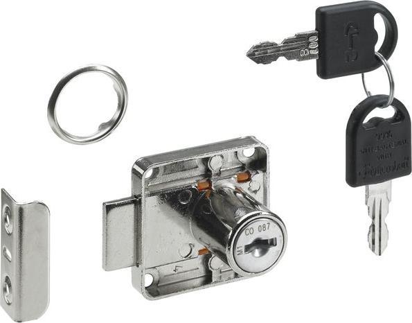 Immagine prodotto Hettich Zylinder-Aufschraubschloss unterschiedlich schlieend Trstrke 13-20 mm Stahl vernickelt