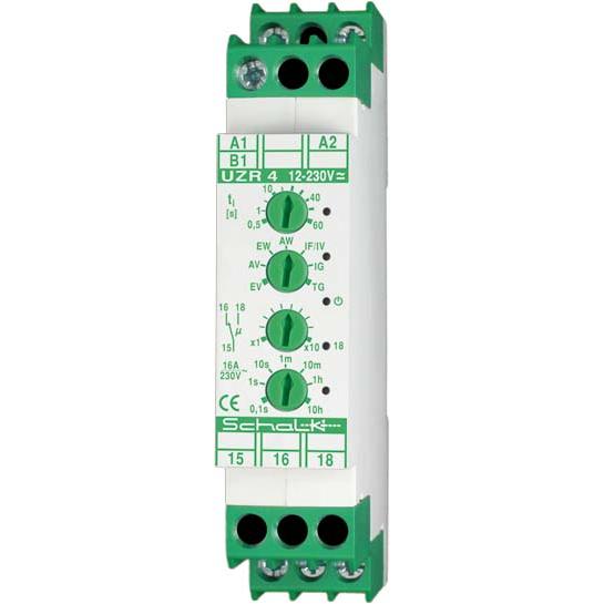 Schalk Multifunktions-Zeitrelais UZR 4 (12-230V UC) 12-230V 16A Zeitrelais 4046929801102, Relais