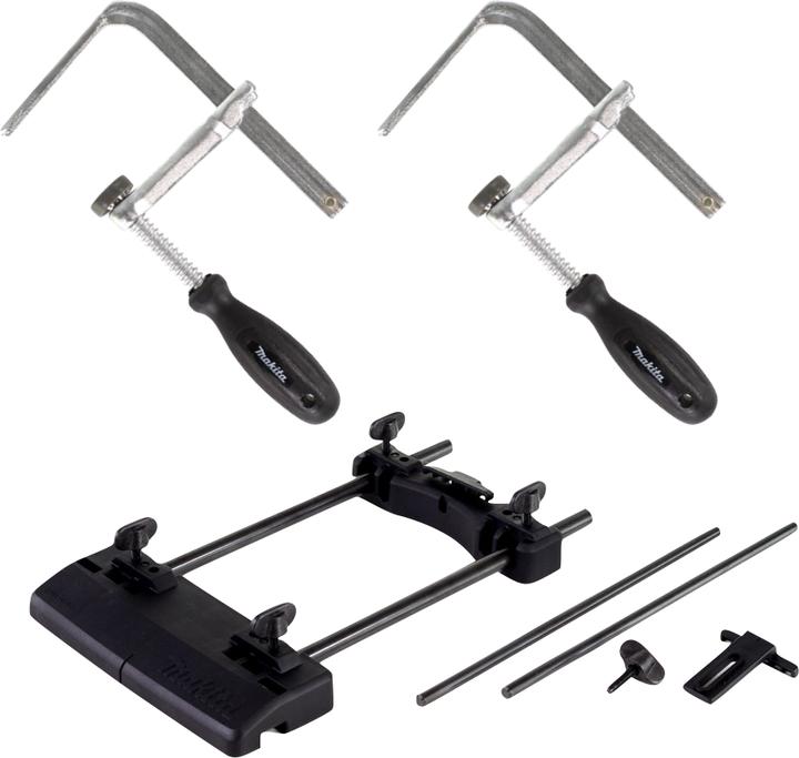 Actual product image Makita Guide rail adapter ( 194579-2 ) + 2x screw clamp ( 194385-5 ) for milling machine RP DRT