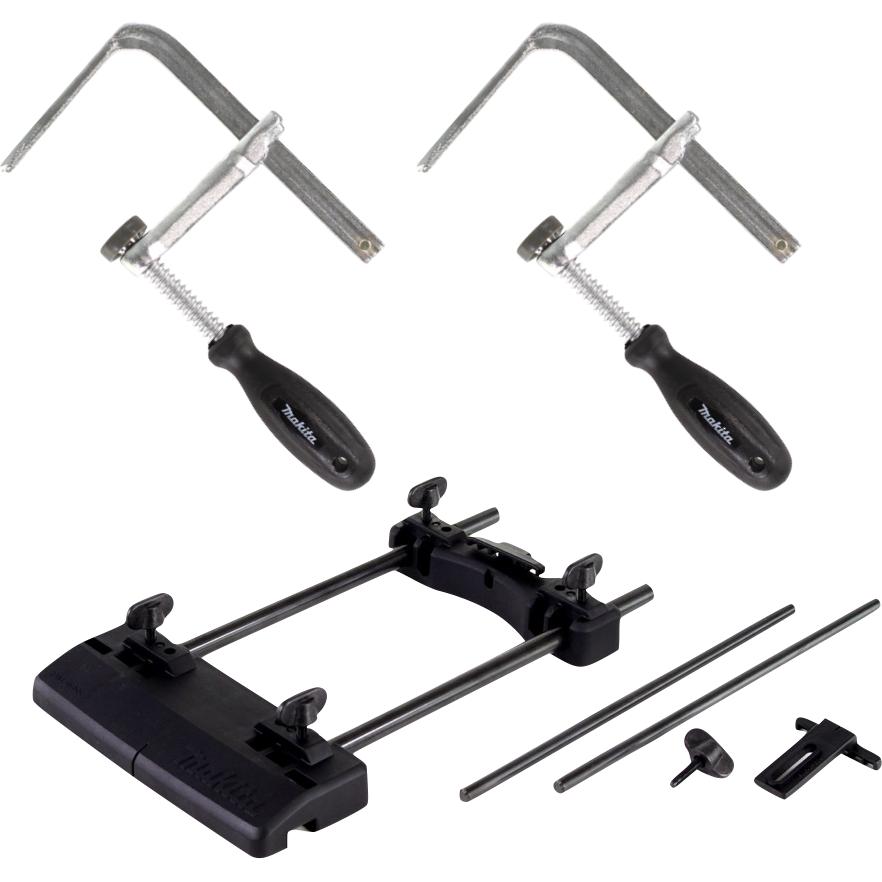 Thumbnail - Makita, Führungsschiene, Führungsschienen Adapter ( 194579-2 ) + 2x Schraubzwinge ( 194385-5 ) für Fräse RP DRT