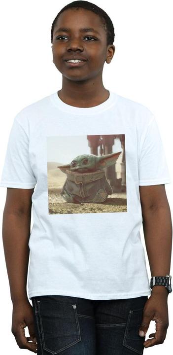Actual product image Star Wars Boys The Mandalorian The Child Scene T-Shirt (140, 146)