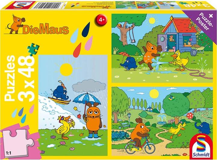 Produktbild Schmidt Spiele Die Maus, Viel Spass mit der Maus 3x48 Teile (144 Teile)
