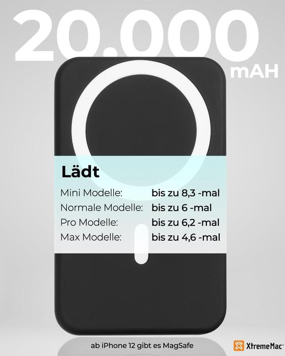 Immagine prodotto XtremeMac Power Bank (20000 mAh, 20 W, 74 Wh)