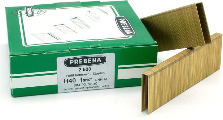 Actual product image Prebena Staples galvanised resinated 40 mm