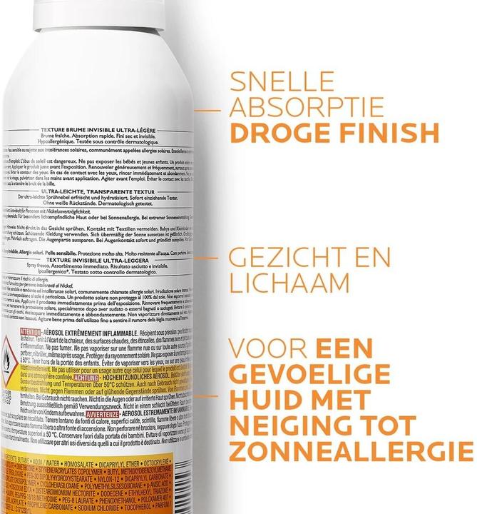 Produktbild La Roche Posay Anthelios Transparentes Spray Ultraleichtes Sonnenschutz-Spray (Sonnenspray, SPF 50+, 200 ml, 198 g)