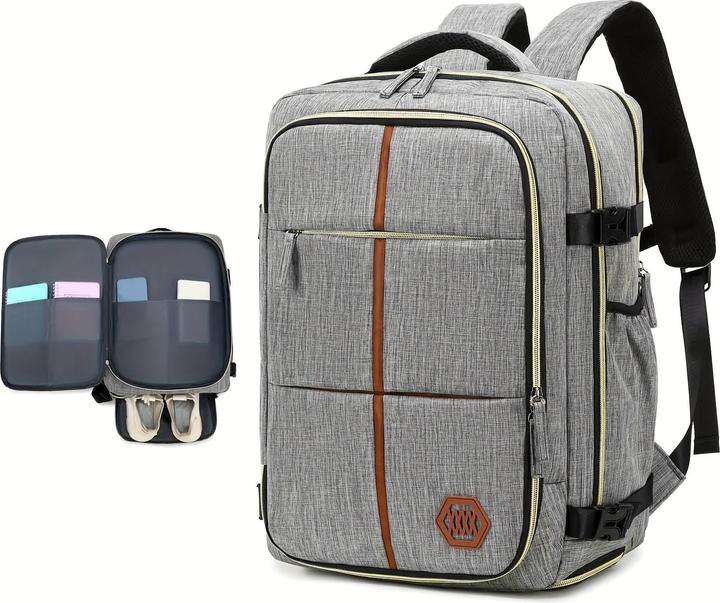 Produktbild Only-Bags.Store Multifunktionaler Reiserucksack, Laptop-Schultasche mit Airline-Zulassung