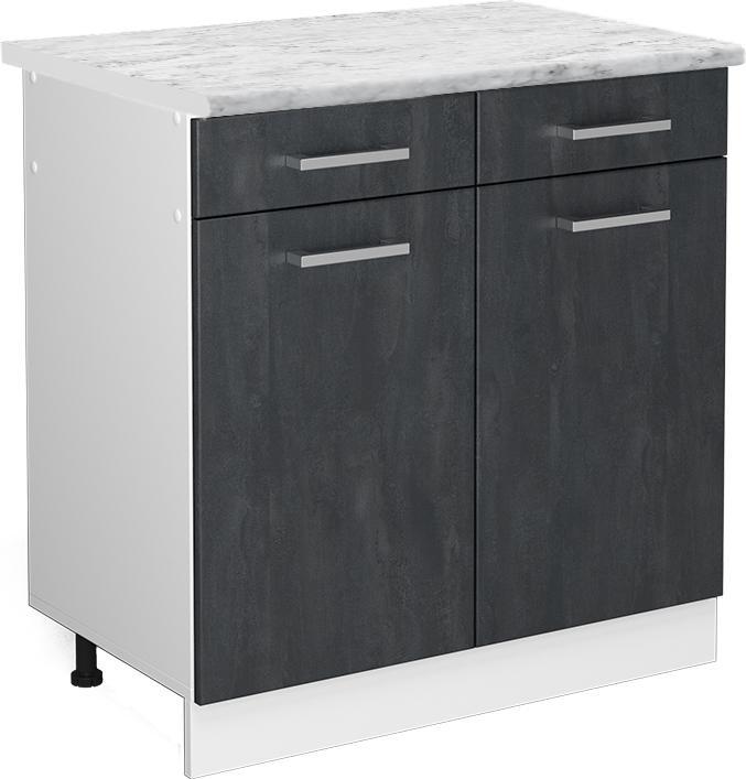 Marble-Weiss, Schwarz Beton, Weiss