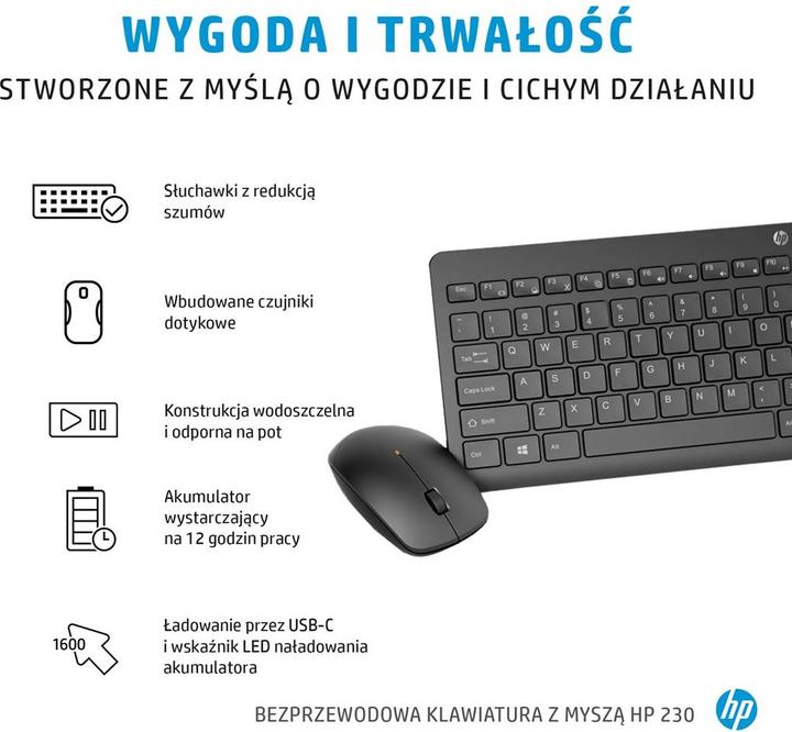 Produktbild HP 230 Wireless Mouse and Keyboard Combo (Eng. Int., Kabellos)