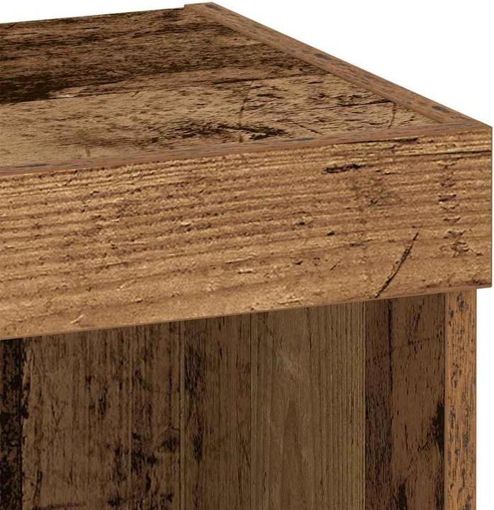 Produktbild VidaXL Wandregale mit LED-Lichtern 2 Stück Altholz 40x30x30 cm (40 x 30 x 30 cm)