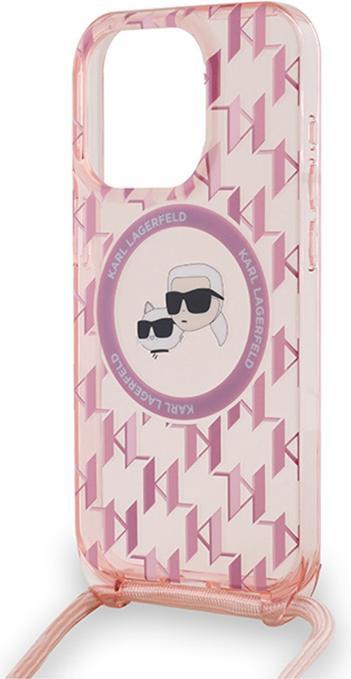 Immagine prodotto Karl Lagerfeld KLHMP15LHCKCKLCP iPhone 15 Pro 6.1" różowy/rosa hardcase IML Crossbody Monogram Karl (Apple iPhone 15 Pro)
