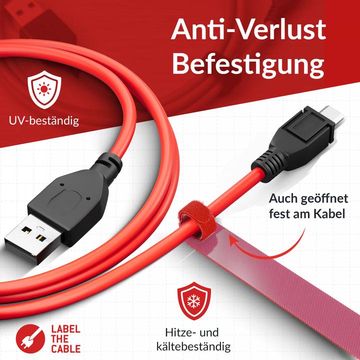 Actual product image Label-the-cable LTC BASIC 10 Power hook and loop binder rt, gb, bl (Velcro cable ties, 170 mm, 10 pcs.)
