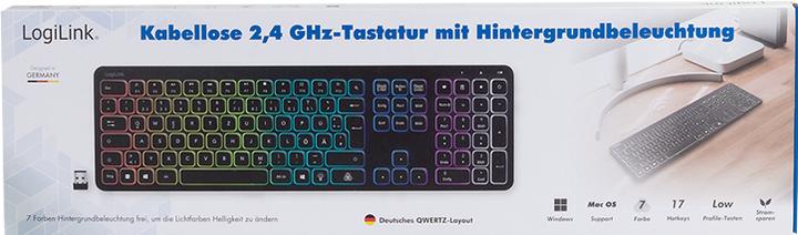 Actual product image LogiLink Keyboard Wireless Gaming Black (DE, Wireless)