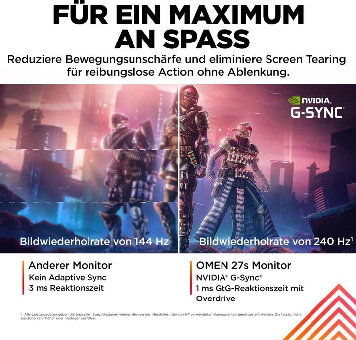 Actual product image HP Omen 27s (1920 x 1080 pixels, 27")