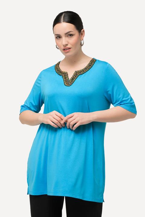 Produktbild Ulla Popken Shirt-Tunika, Stickerei, Tunika-Ausschnitt, Halbarm (46, 48)