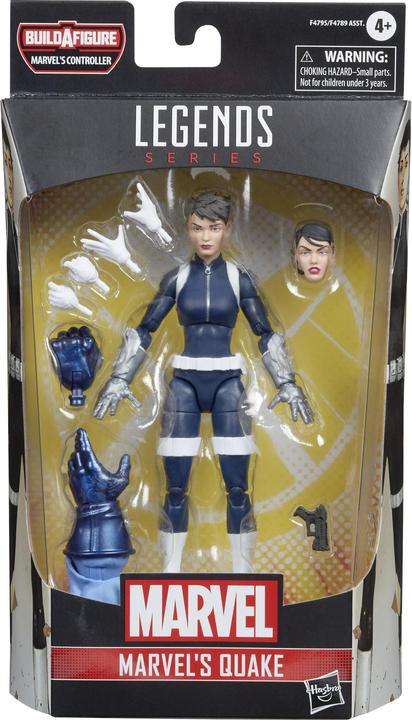 Actual product image Hasbro Legends Series Marvel's Quake, 15 cm tall action figure to collect, 5 accessories.