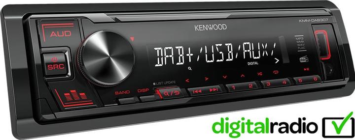 Productafbeelding Kenwood KMM-DAB307AO Auto-mediareceiver Zwart 200 W