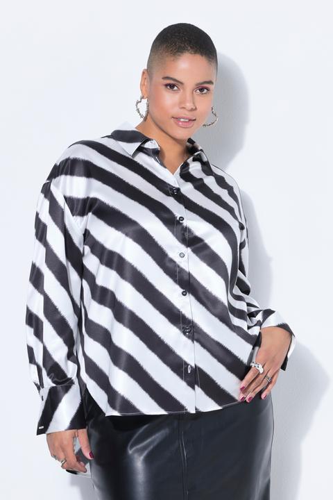 Produktbild Studio Untold Hemdbluse, Oversize Shape, Satin, Quersteifen (60)