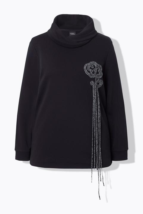 Produktbild Ulla Popken Sweatshirt, Blüten, Stehkragen, Langarm (54)