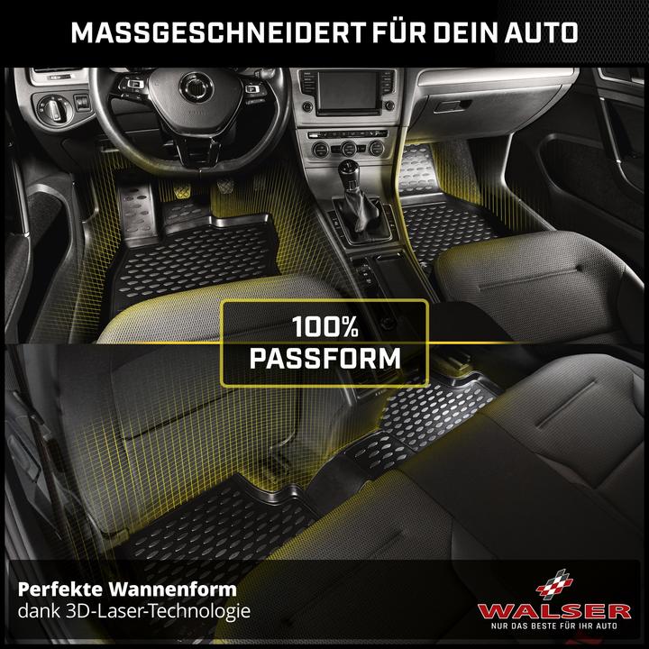 Actual product image Walser Rubber mats XTR for Fiat Grande Punto 06/2005-today, Fiat Punto 01/2012-today (2 front mats + 2 rear mats)
