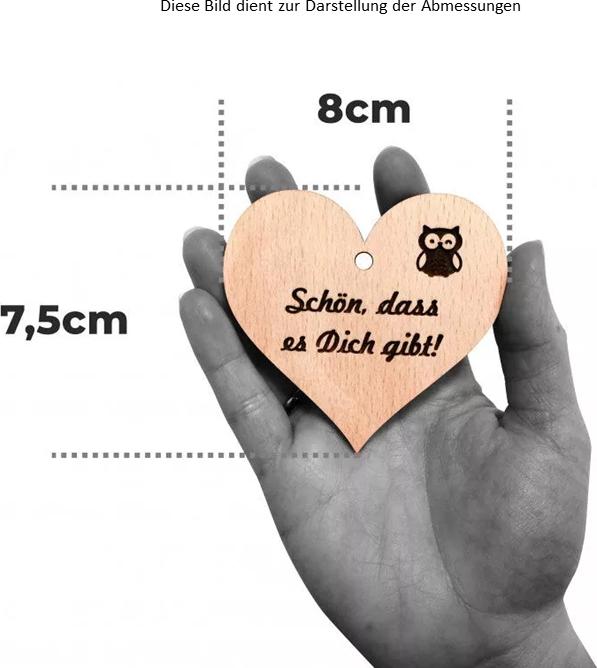 Image du produit ZNatur Coeur Pendentif Cadeau Décoration avec gravure Merci No.73