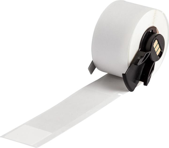 Actual product image Brady M6-23-427, vinyl, self-laminating, white/transparent, matt, 25.40 x 25.40(101.60) mm, for K (2.54 cm)
