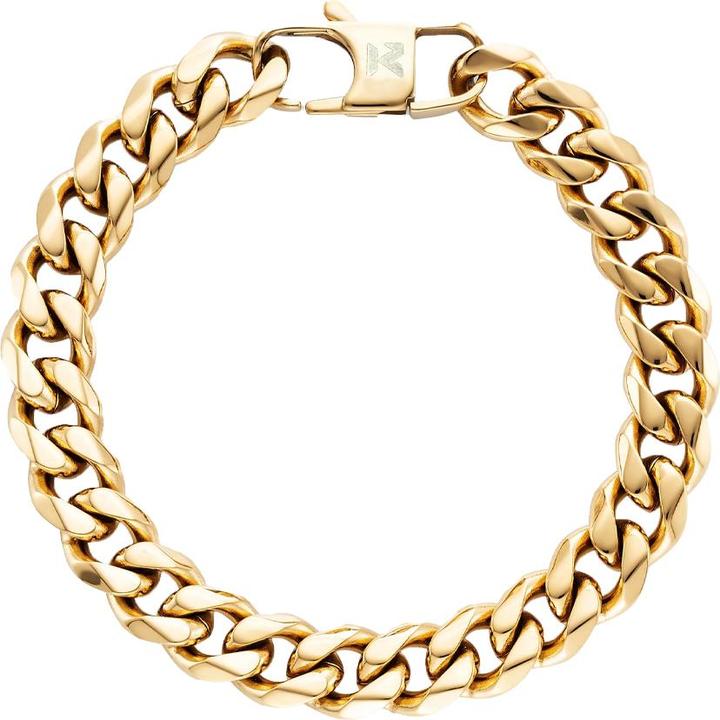 Immagine prodotto K12 - Gold Cuban Bracelet - 10.5 mm (23 cm, senza ottone, Acciaio chirurgico 316L)