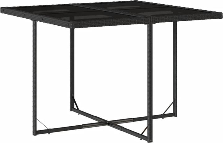 Produktbild vidaXL Gartenmöbel Essgruppe Gartengarnitur Sitzgruppe 9tlg. Schwarz Poly Rattan