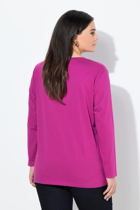 Image du produit Ulla Popken T-shirt décontracté à col rond et manches longues (58)