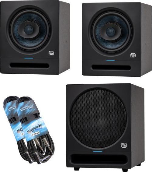Actual product image PreSonus Studio monitor Eris Pro 8 1 pair with subwoofer and 2x cable (Active, Subwoofer active, Pair, 1x 170 W)