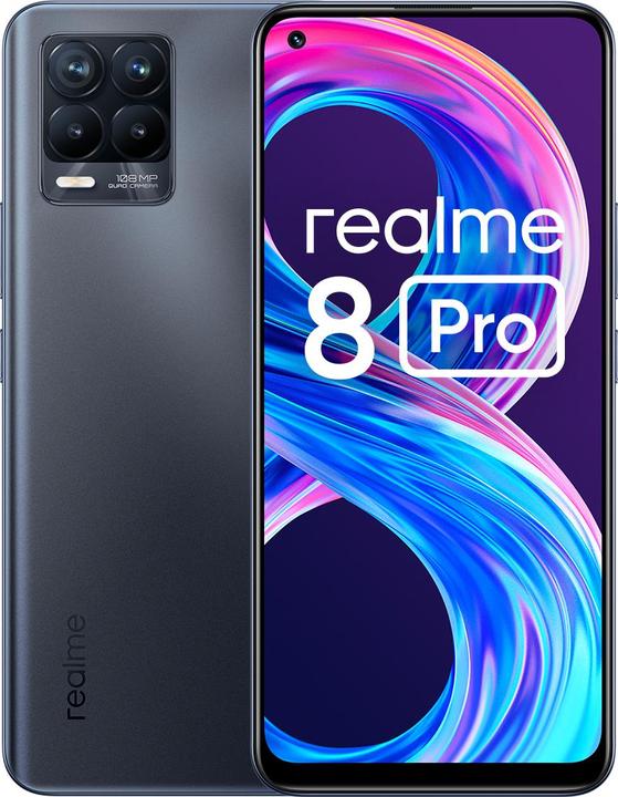 Produktbild realme 8 Pro (8GB) (128 GB, Infinite Black, 6.40", Dual SIM, 4G)