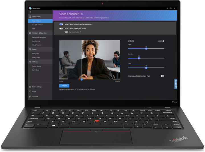 Actual product image Lenovo ThinkPad T14s Gen 4 (14", Intel Core i7-1355U, 16 GB, 512 GB, DE)