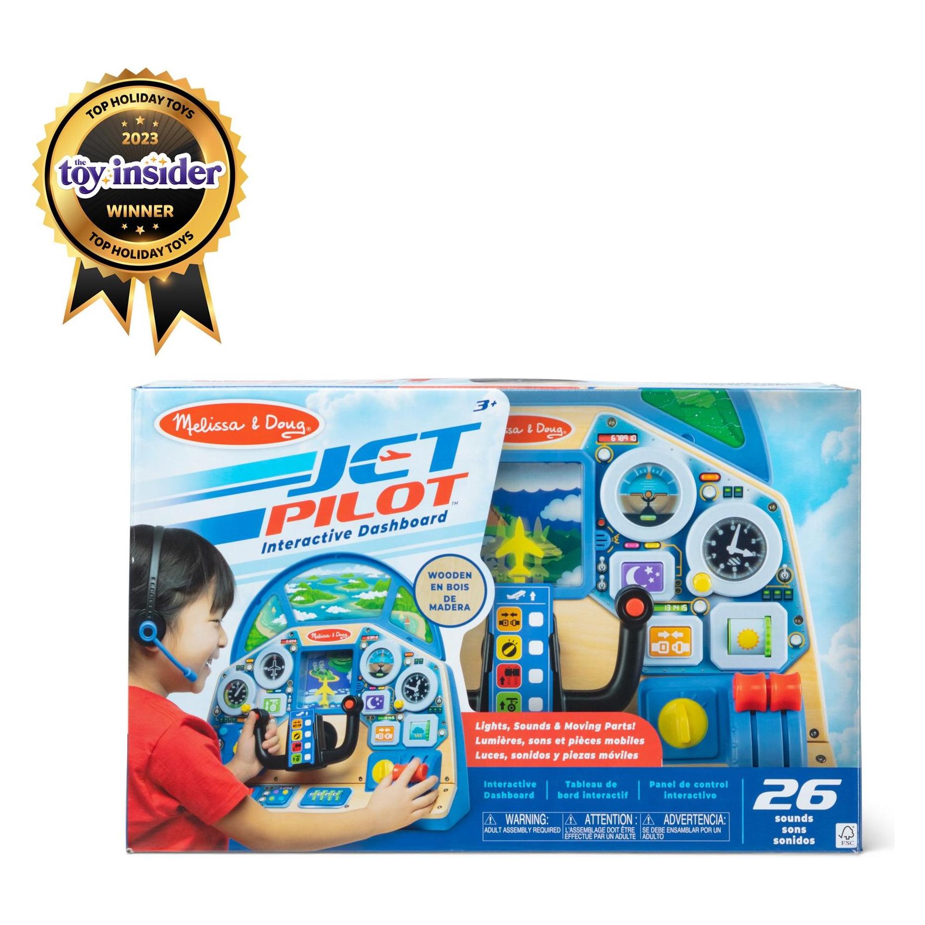 Melissa & Doug - Interactief Dashboard Voor Vliegtuigpiloten, Houten Speelgoed Voor Jongens En Meisjes Vanaf