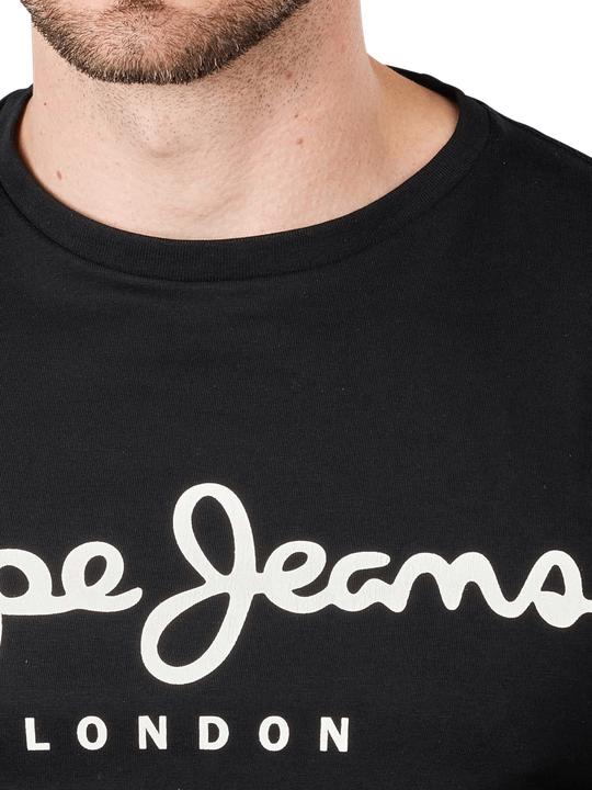 Actual product image Pepe Jeans Original Stretch T-Shirt Short Sleeve Black (M)