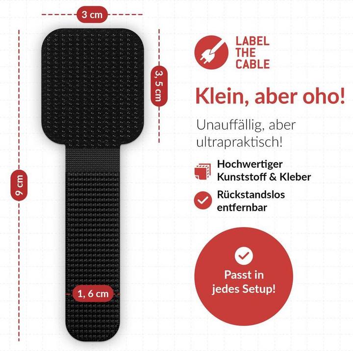 Productafbeelding Label-the-cable Klittenband kabelhouder (Klittenband kabelbinder, 90 mm, 50 Pcs.)