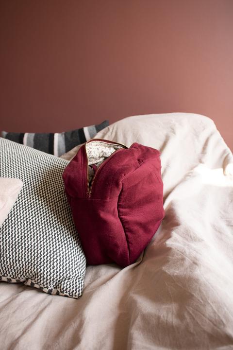 Immagine prodotto Filibabba Wash Bag (Large) - Velluto a coste - Profondamente rosso