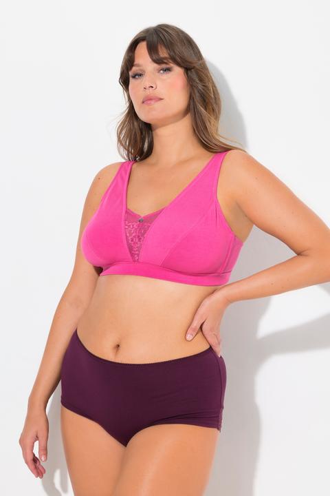 Produktbild Ulla Popken Bralette, Spitzeneinsatz, ohne Bügel, Cup C - E (85 D)