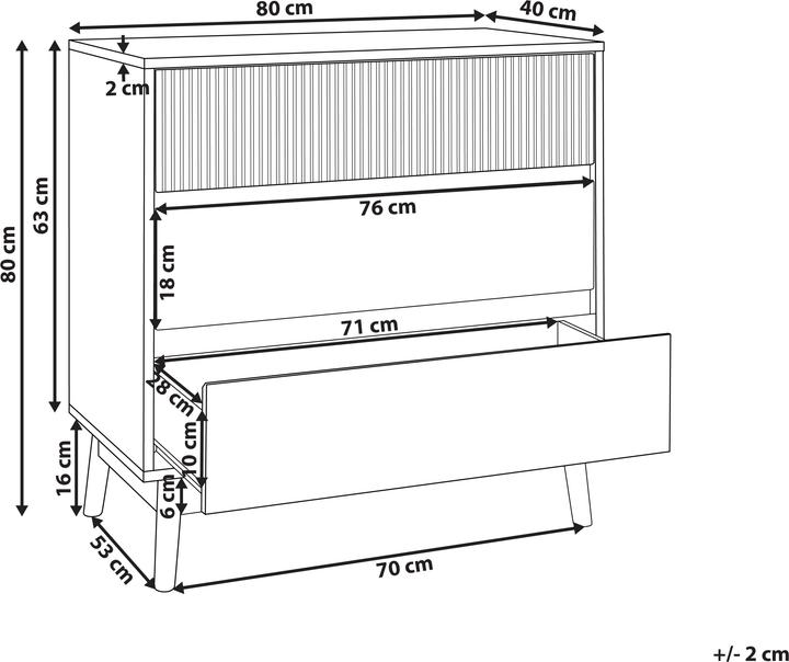 Image du produit Beliani Wales (80 x 40 x 80 cm)
