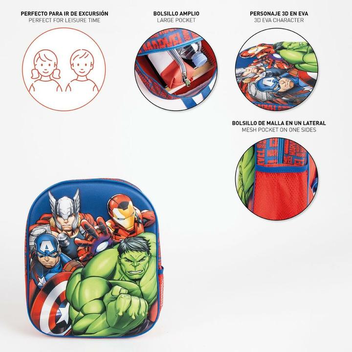 Image du produit Sac à dos scolaire The Avengers Bleu 8 x 31 x 27 cm
